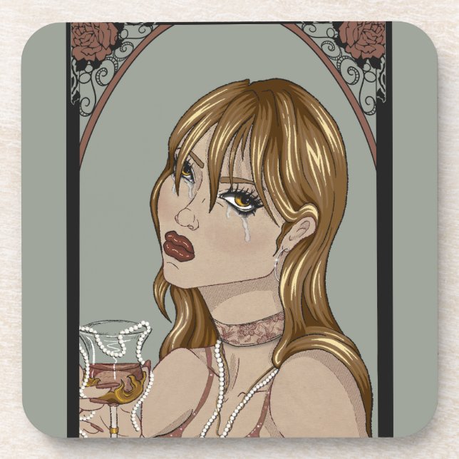 Art Nouveau Getränkeuntersetzer (Vorderseite)