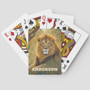Art Nouveau Gold Lion Spielkarten
