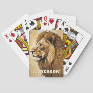 Art Nouveau Gold Lion Spielkarten