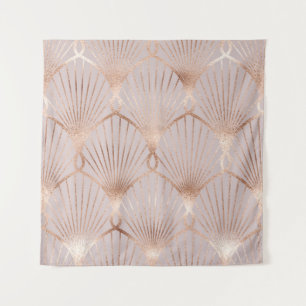 Art Nouveau Gold: Nahtloses Blatt Wandteppich