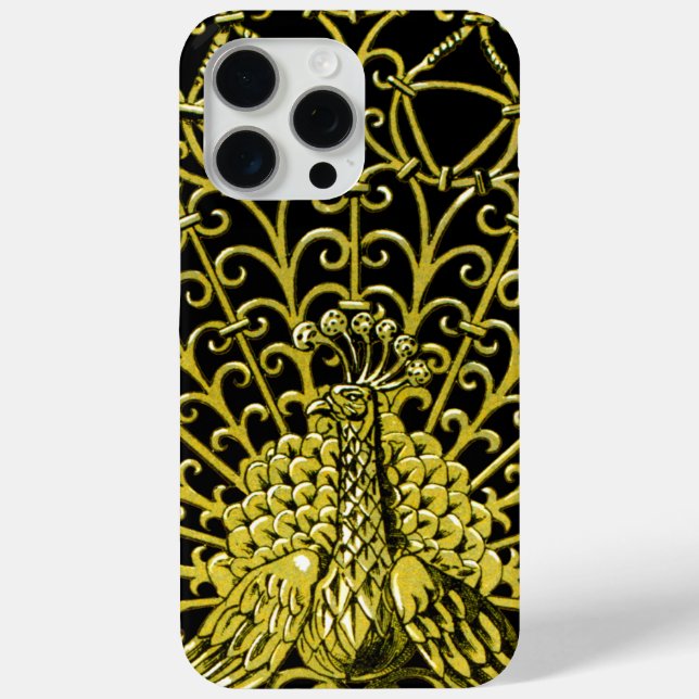 Art Nouveau Gold Peacock Case-Mate iPhone Hülle (Rückseite)