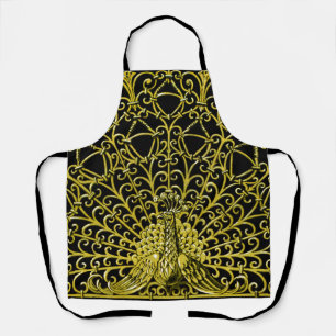 Art Nouveau Gold Peacock Schürze