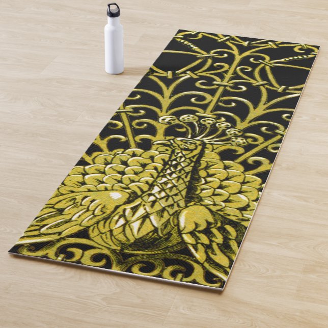 Art Nouveau Gold Peacock Yogamatte (Beispiel)