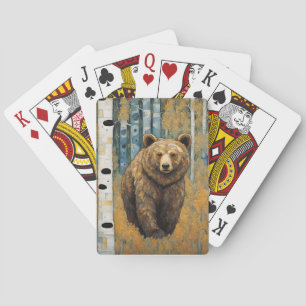 Art Nouveau Grizzly Bear Spielkarten