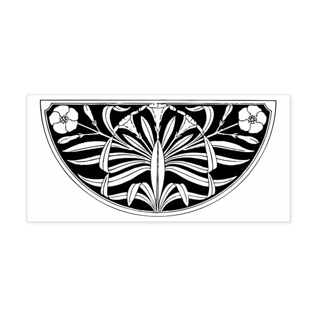 Art Nouveau Gummistempel (Prägung)