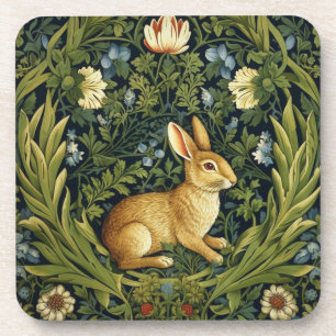 Art Nouveau-Hase im Garten Getränkeuntersetzer