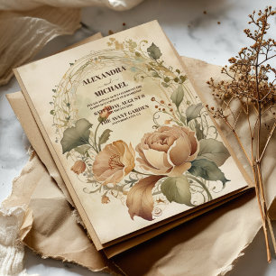 Art Nouveau Herbsthochzeit Einladung