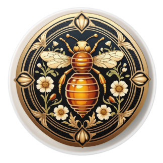 Art Nouveau Honey Bee Keramikknauf