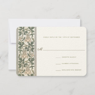 Art Nouveau Honey Suckle Wedding RSVP