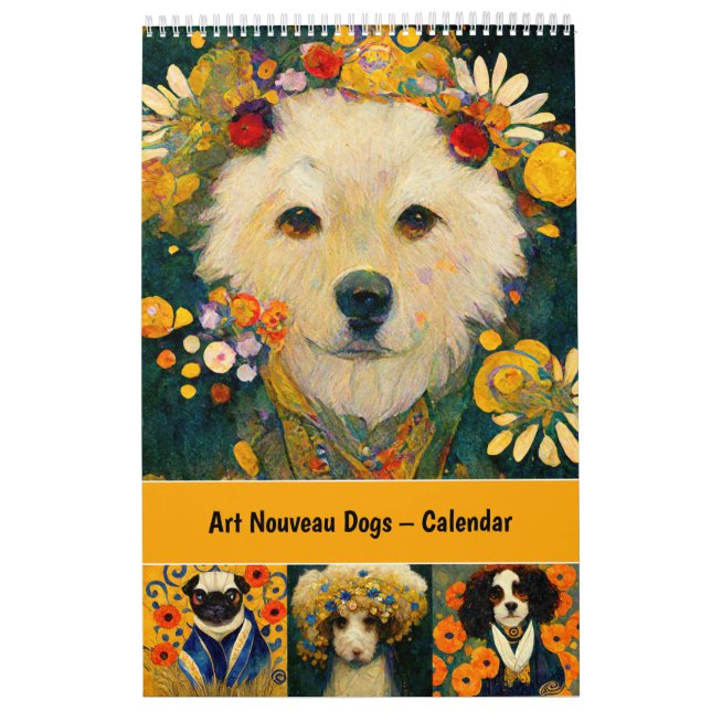 Art Nouveau Hunde – Kalender (Titelbild)