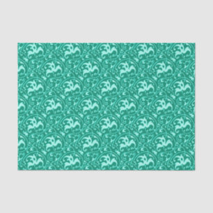 Art Nouveau Ikat - Türkis und Aqua Seidenpapier
