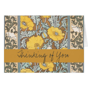 Art Nouveau Illustration Gelbe Mohnblume