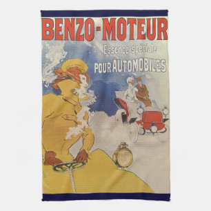 Art Nouveau im alten Stil, Benzo Moteur von Jules  Geschirrtuch
