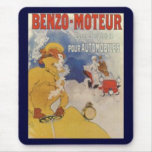 Art Nouveau im Vintage-Stil, Benzo Moteur von Jule Mousepad