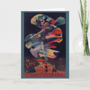 Art Nouveau im Vintage-Stil, Loie Fuller in den Fo Karte
