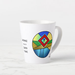 Art Nouveau Ingwaz-Runen-Lattentasse – ERDMAGIE Milchtasse