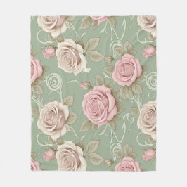 Art Nouveau Inspired Roses In Shades Of Dusty Pink Fleecedecke