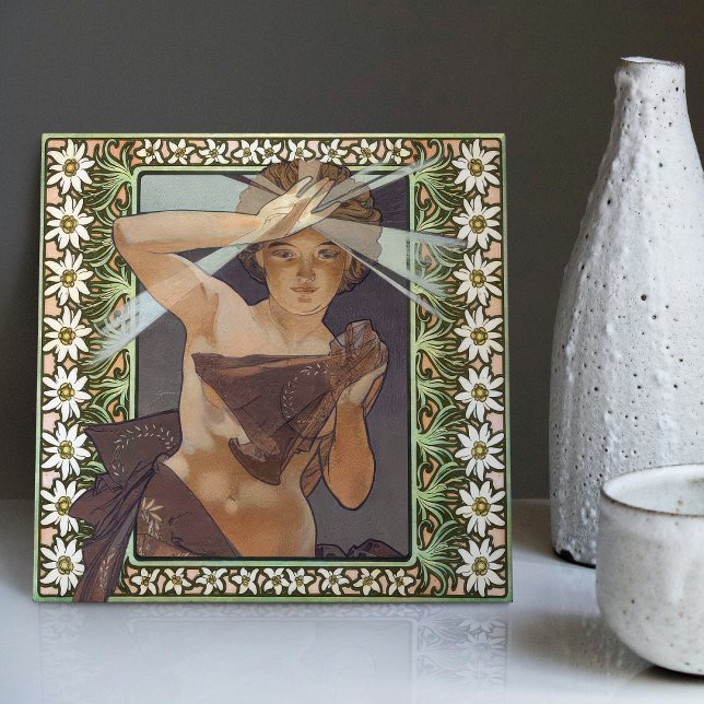 Art Nouveau Inspiriert L'Étoile du Matin von Mucha Fliese (Von Creator hochgeladen)