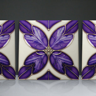 Art Nouveau Inspiriert Lissabon Jacaranda Blossom Fliese