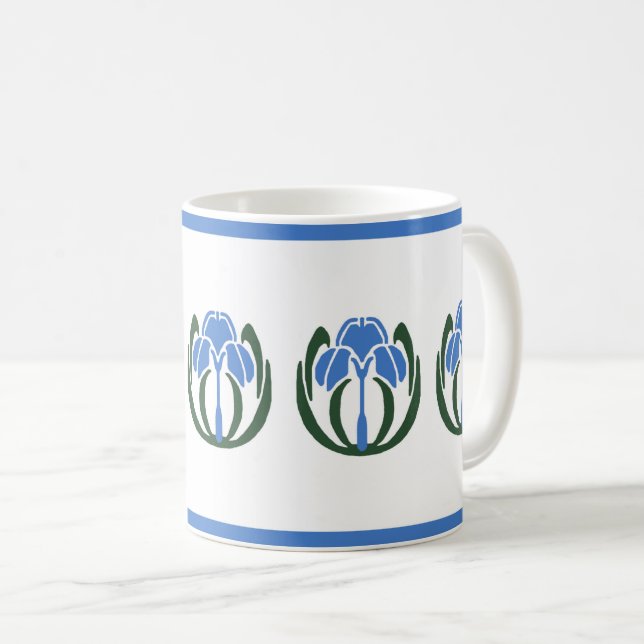 Art Nouveau Iris Tasse (VorderseiteRechts)