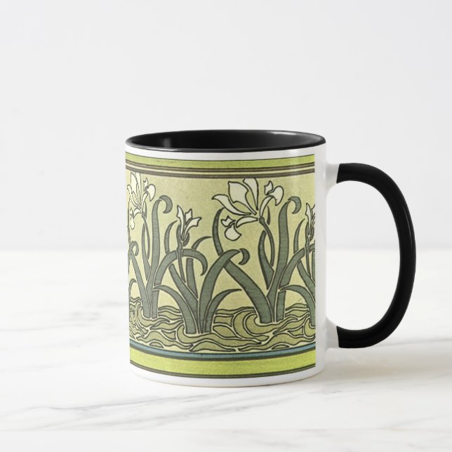 Art Nouveau Irises - Tasse (Rechts)