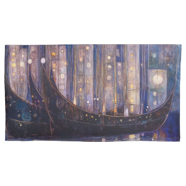Art Nouveau King Pair Pillowcases Kissenbezug (Vorderseite-Links)