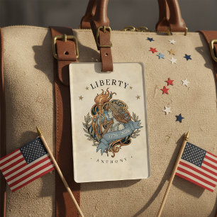 Art Nouveau Lady Liberty USA 250 Motiv ID1303 Gepäckanhänger