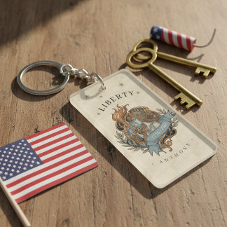 Art Nouveau Lady Liberty USA 250 Motiv ID1303 Schlüsselanhänger