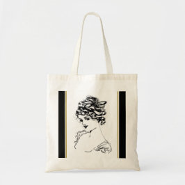 Art Nouveau Lady Small Tote Bag Tragetasche