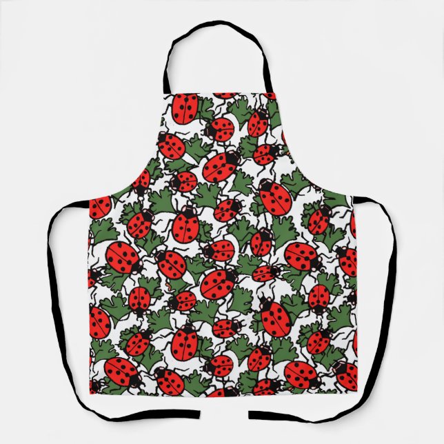 Art Nouveau Ladybug Insektenmuster Schürze (Vorderseite)