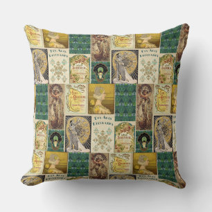 Art Nouveau Ladys Cushion Kissen
