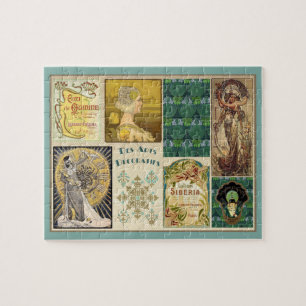 Art Nouveau Ladys Jigsaw Puzzle