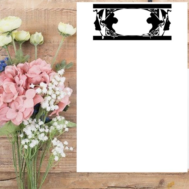 Art Nouveau Ladys Silouette Briefpapier (Von Creator hochgeladen)