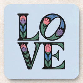 Art Nouveau LIEBE Untersetzer Set