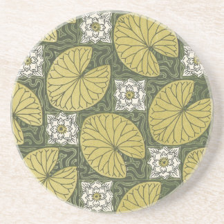 Art Nouveau Lily Pad 78 Getränkeuntersetzer