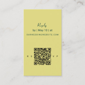 Art Nouveau Lily Wedding | QR Code Reply Begleitkarte