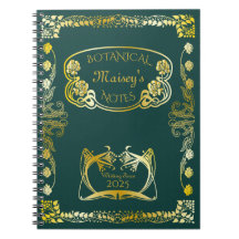 Art Nouveau Livre Couverture Botanique Motifs Vert