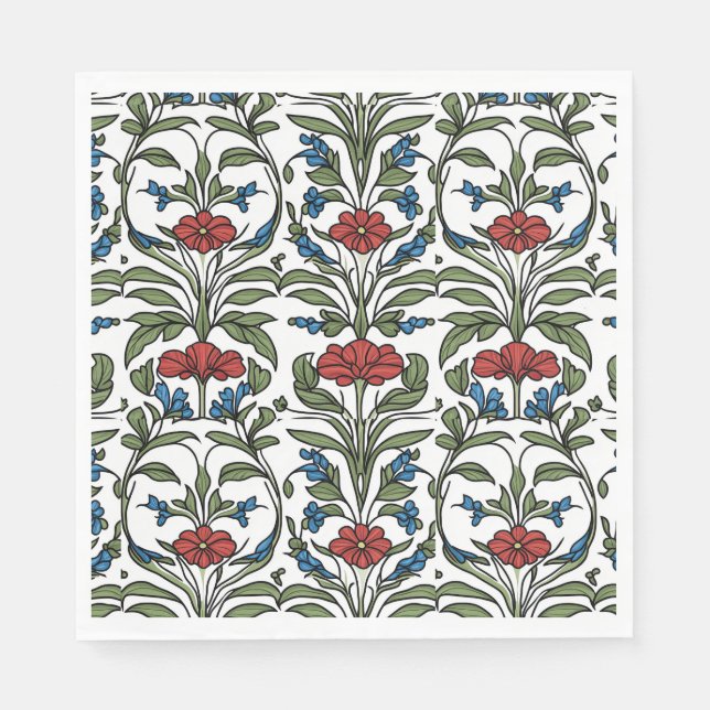 Art Nouveau Lotus Serviette (Vorderseite)