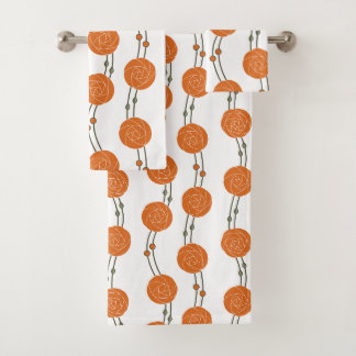 Art Nouveau Mackintosh Rose Stripes Orange