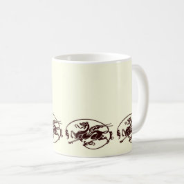 Art Nouveau Magic Dragon Design Kaffeetasse
