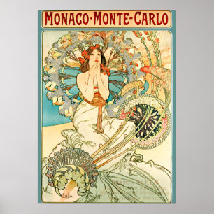 Art Nouveau Monaco Monte Carlo von Alphonse Mucha Poster