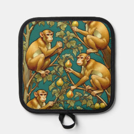 Art Nouveau Monkey Pot Holder Topflappen