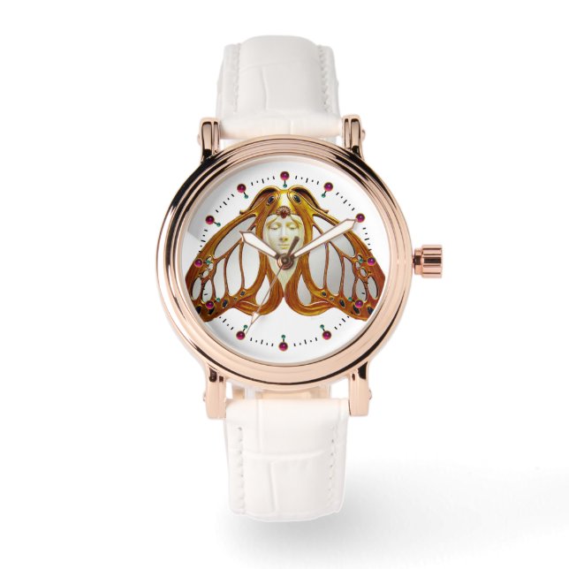 ART NOUVEAU MOTH FRAU ARMBANDUHR (Vorderseite)