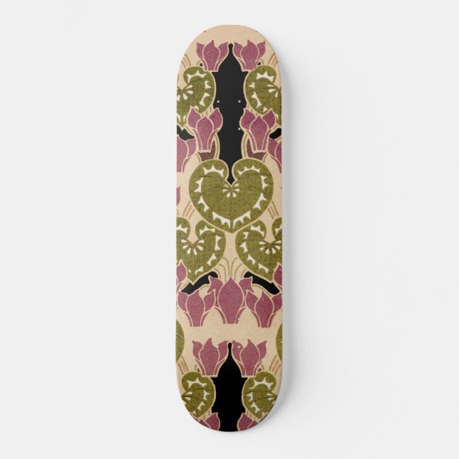 Art Nouveau Muster #4 Skateboard (Vorderseite)