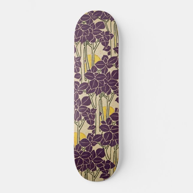 Art Nouveau Muster #5 Skateboard (Vorderseite)