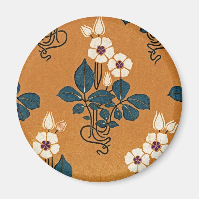 Art Nouveau Muster #7 Magnet (Vorne)