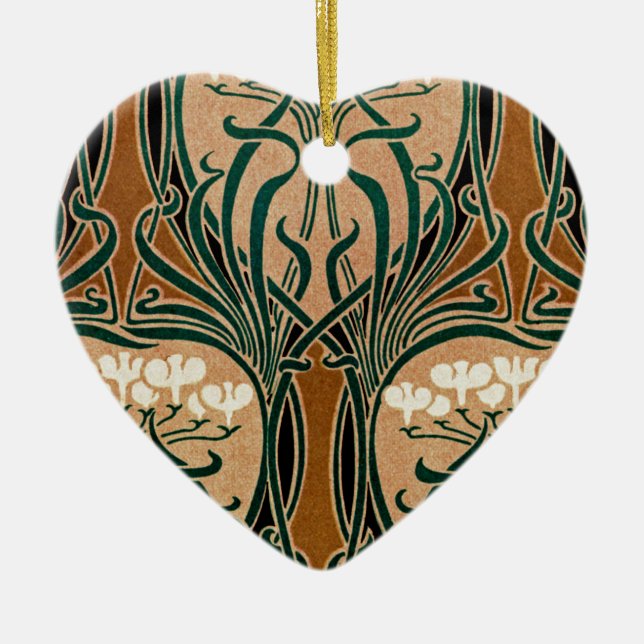 Art Nouveau Muster #9 Keramik Ornament (Vorne)