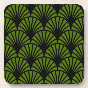 Art Nouveau Muster Print Getränkeuntersetzer