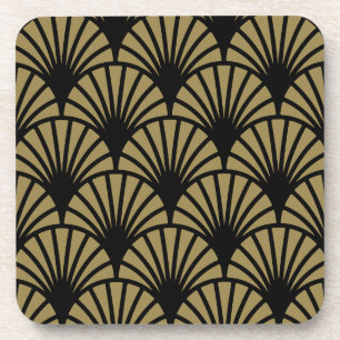 Art Nouveau Muster Print Getränkeuntersetzer