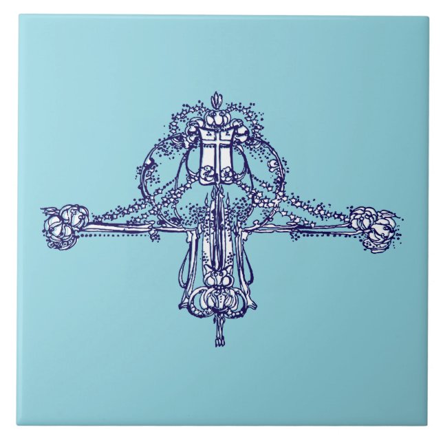 Art Nouveau Ornament by Jessie Marion King Fliese (Vorderseite)